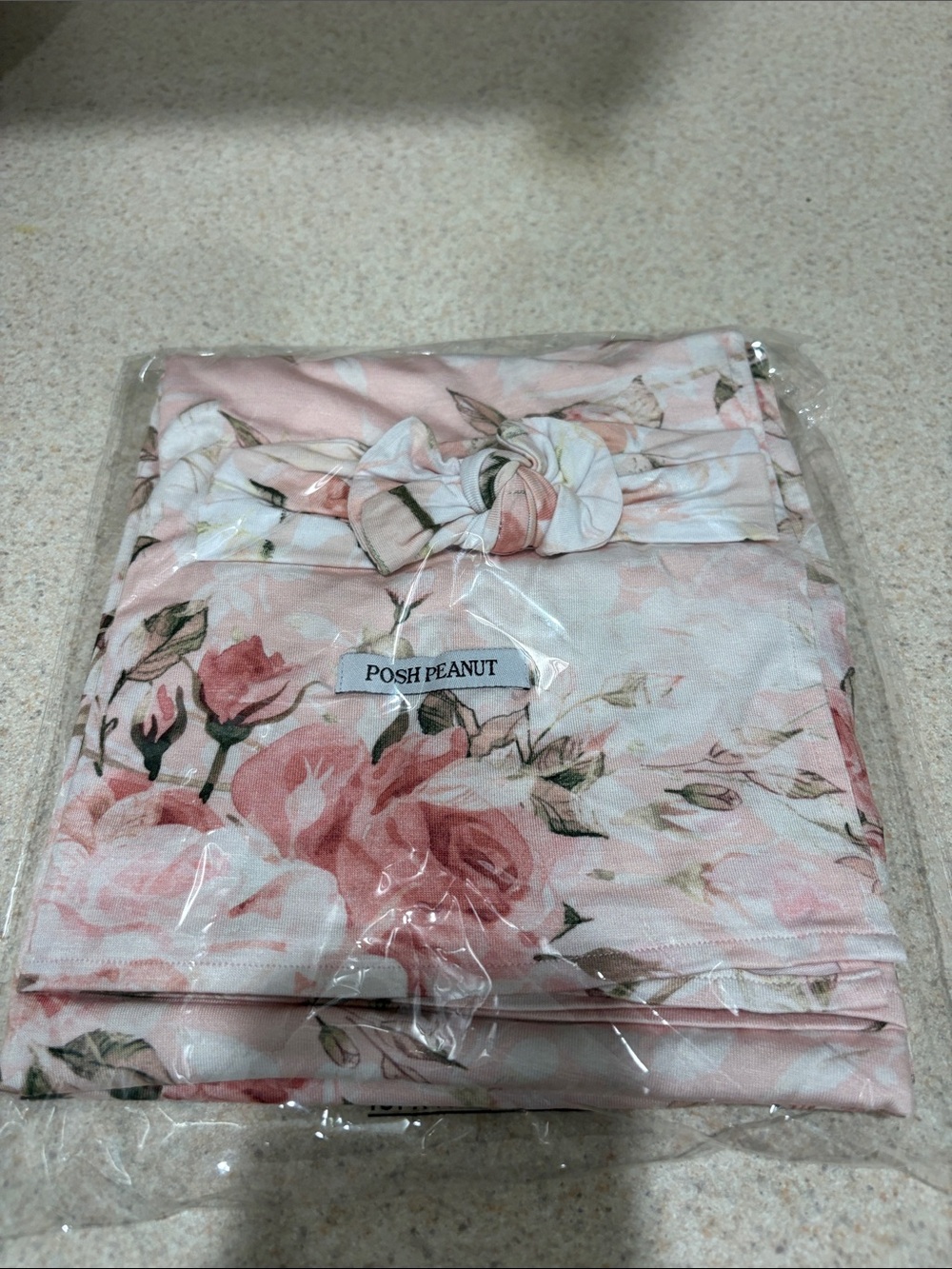 Posh Peanut Floral Pink Swaddle Set